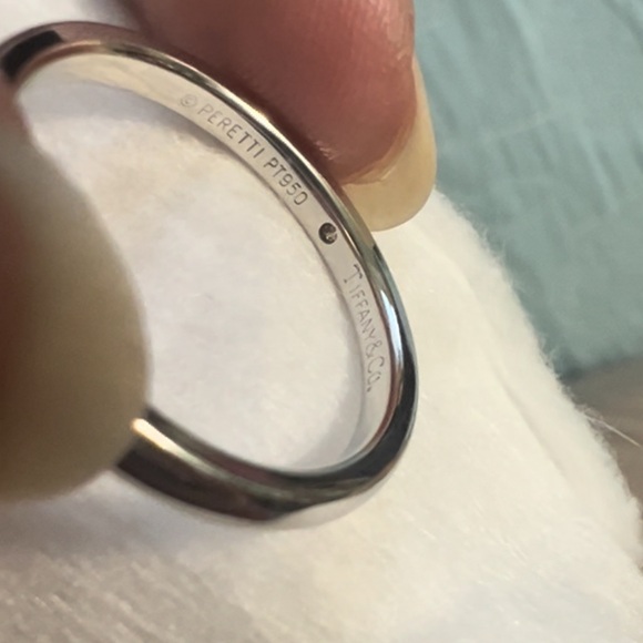 Tiffany & Co Platinum Diamond stacking band ring by Elsa Perertti - Picture 3 of 4